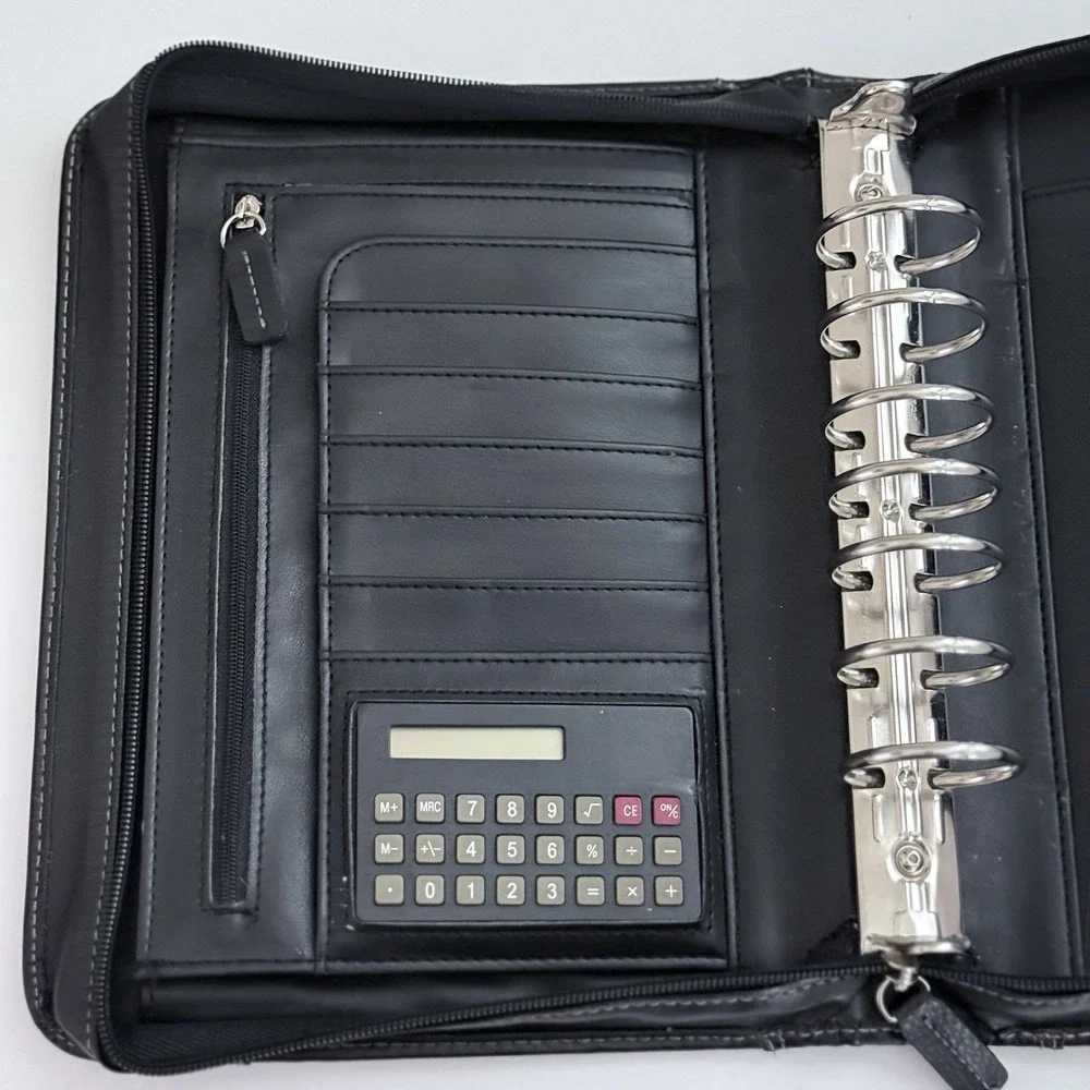 Franklin Covey Zip Around Black Classic Planner 7 Ring 10.5